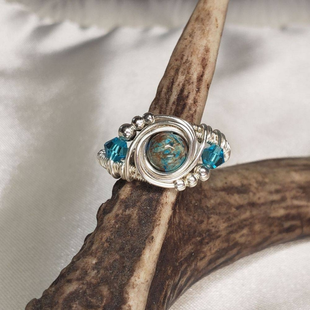Ankara Ring - Crazy Blue Lace Agate